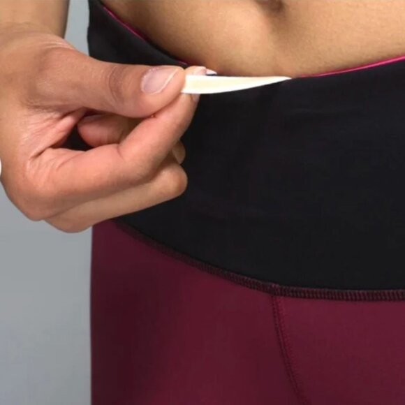 Lululemon All You Need Colorblock Leggings Tights 2 Black Dashing Purple Magenta - Picture 5 of 10